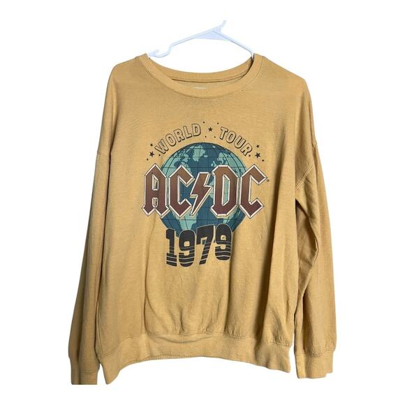ACDC Tops - ACDC Grunge T-shirt Tee Shirt Long Sleeve Distressed Thrashed Destroyed Small